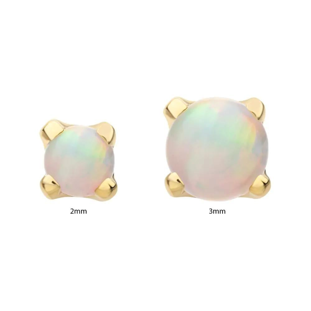 Invictus | 14k gold | Prong Set | Synthetic White Opal