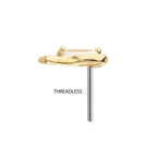 Invictus | 14k gold | Baguette Bow | CZ