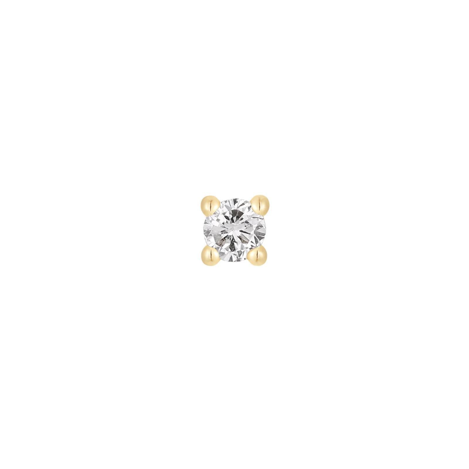 Buddha | 14k gold | Prong | White Diamond