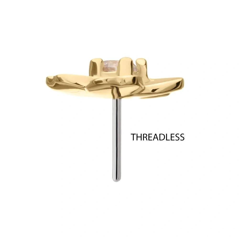 Invictus | 14k gold | Prong Set Cherry Blossom | CZ
