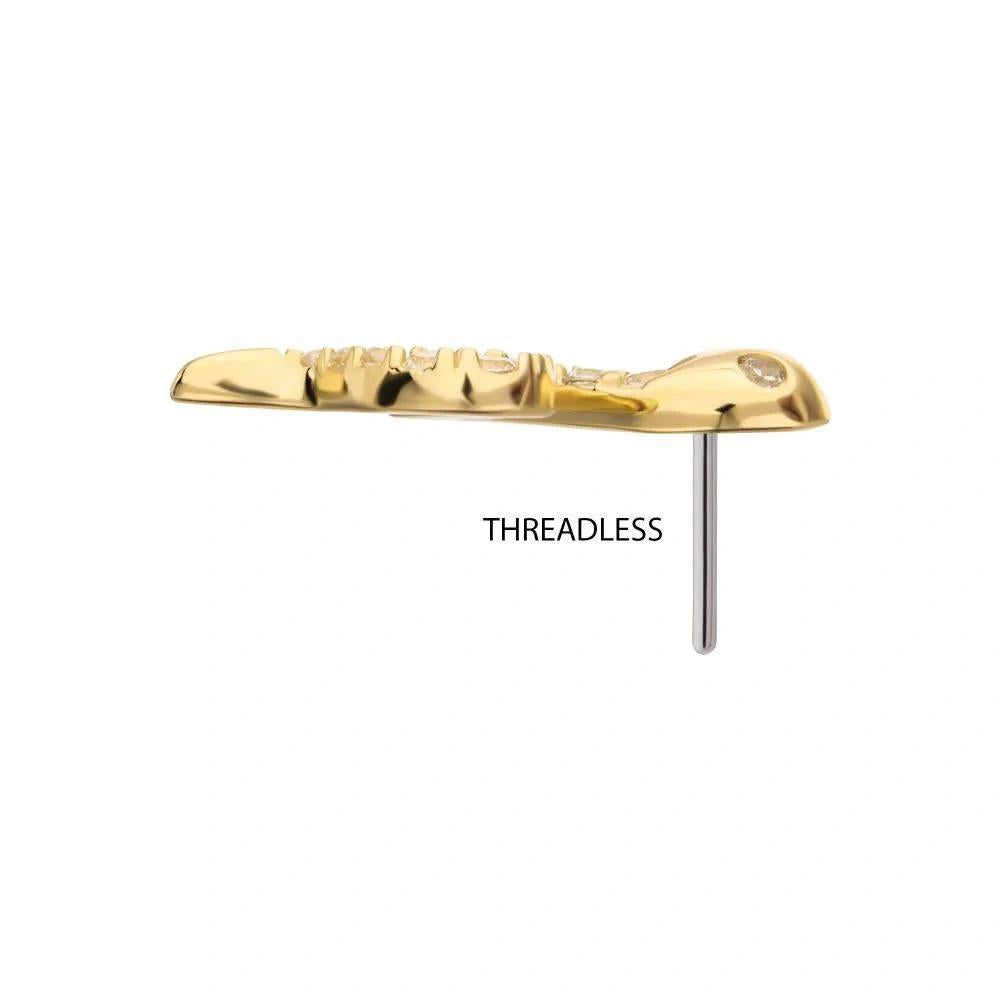 Invictus | 14k gold | Pave Set Snake | CZ