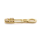 Invictus | 14k gold | Safety Pin Charm | CZ