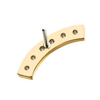 Invictus | 14k gold | Curved Bar Cluster | CZ