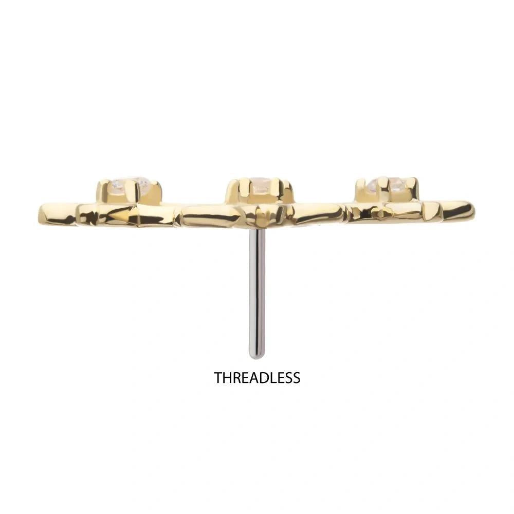 Invictus | 14k gold | Triple Cut Out Cherry Blossom | CZ