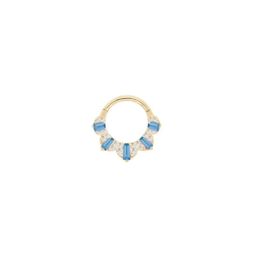 Buddha | 14k Gold | Gilty Pleasure Clicker | London Blue Topaz + White Diamond