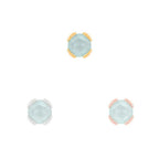Buddha | 14k gold | Peekaboo | Sandblasted Aquamarine