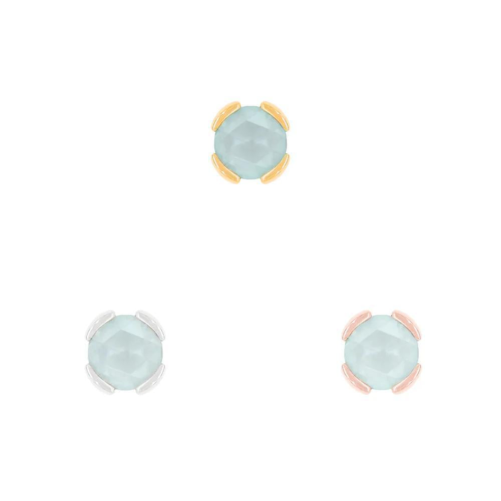 Buddha | 14k gold | Peekaboo | Sandblasted Aquamarine