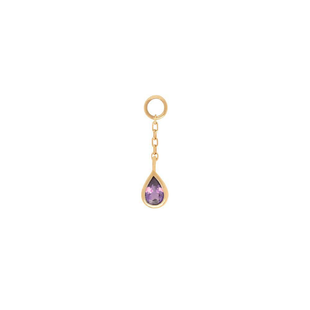Buddha | 14k gold | Concorde Chain Charm | Amethyst
