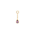 Buddha | 14k gold | Concorde Chain Charm | Amethyst