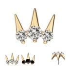 Invictus | 14k gold | Triple Spike | CZ