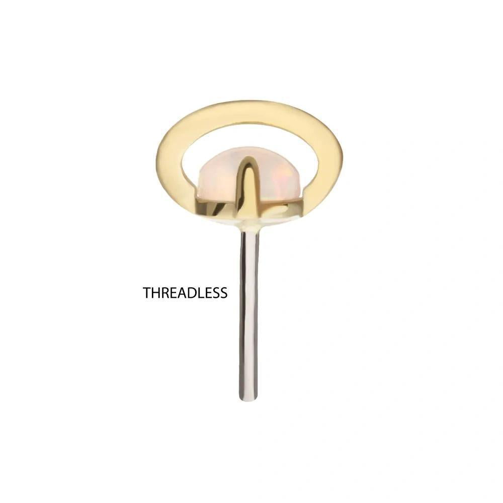 Invictus | 14k gold | Planet | Synthetic White Opal